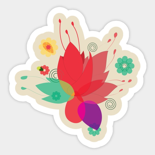 Abstraction of Spring season Sticker by emma17